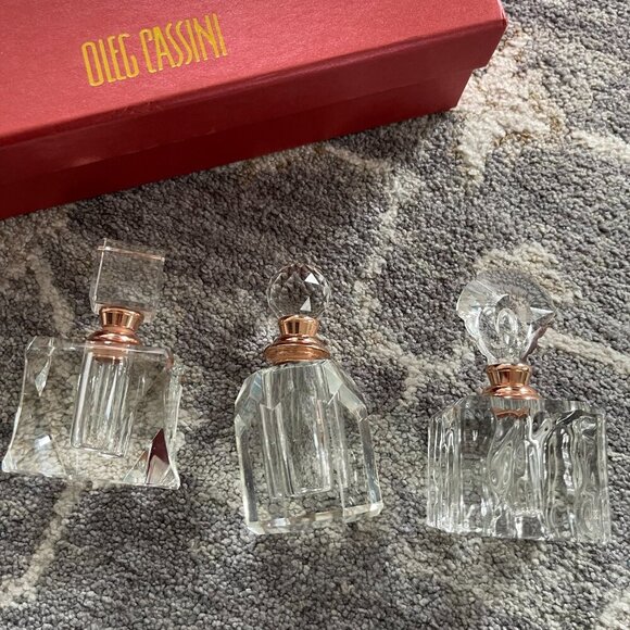 3 pc glass mini perfume empty bottles home decor - Picture 10 of 10